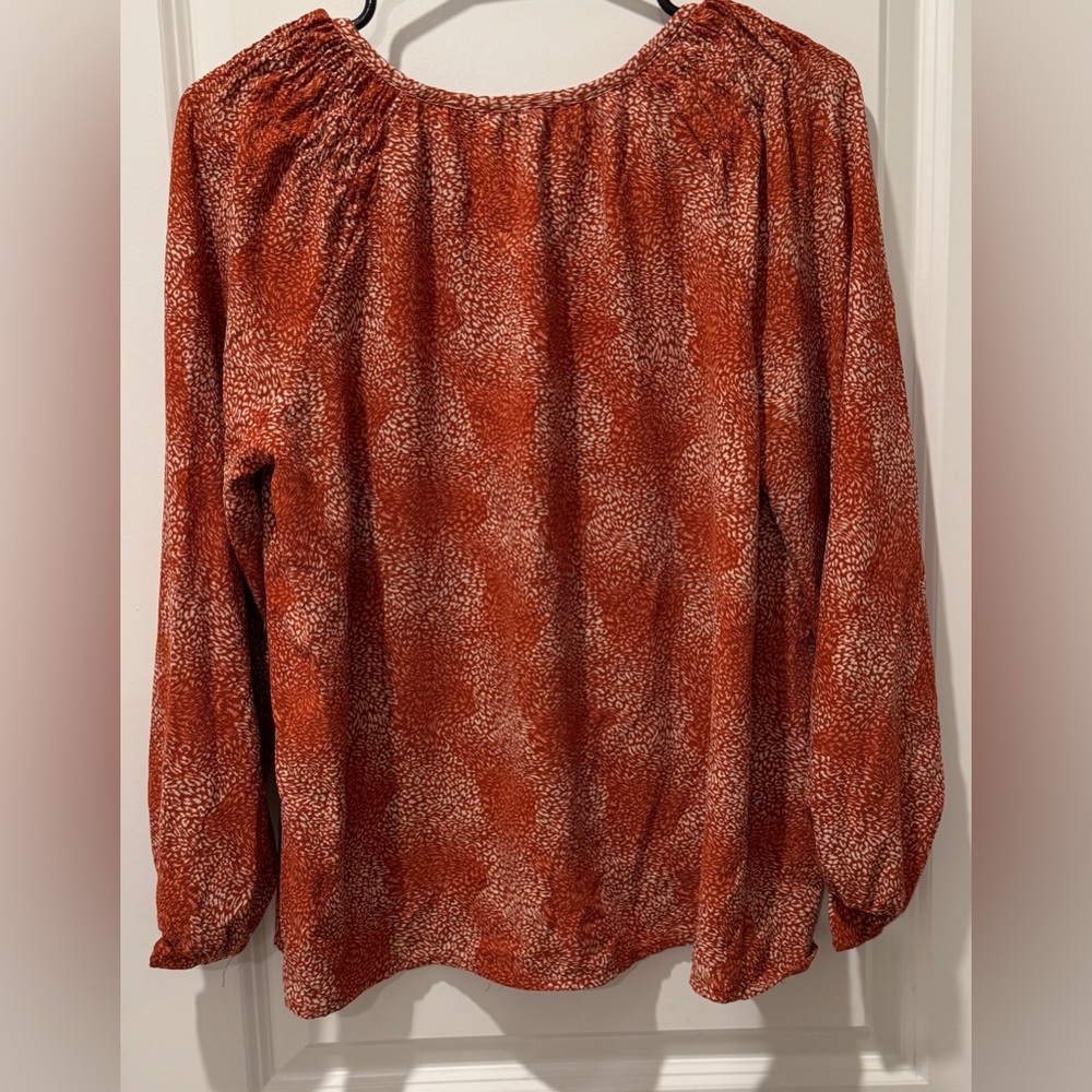 Jessica Simpson Rust and White Blouse - Picture 7 of 7